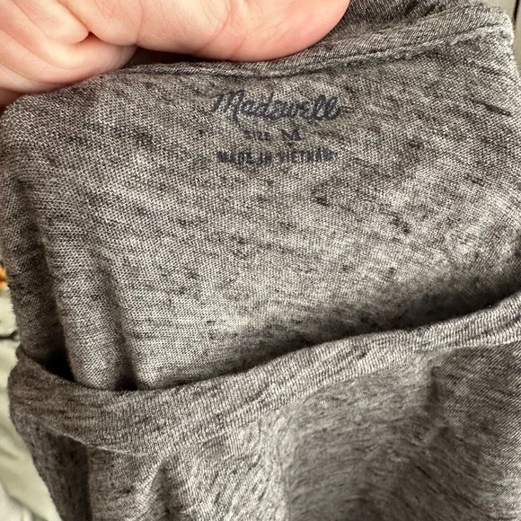 Madewell whisper cotton grey muscle tee /med/ - Picture 3 of 7
